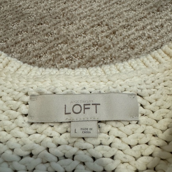 Loft Cream Colored Sweater - Size large - Picture 3 of 4